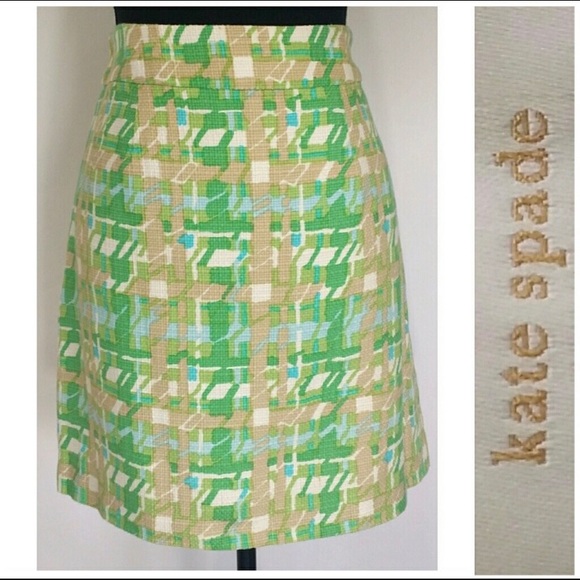Kate Spade Patterned Skirt - Size 8 - Picture 4 of 5